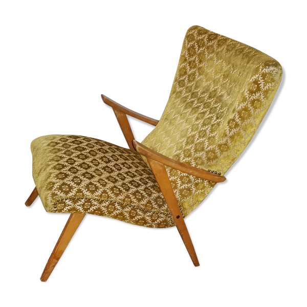 Fauteuil lounge chair wing scandinave années 50 60