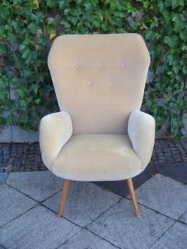 Rare Fauteuil année 50 Wing chair bergere de Ernst Max Jahn