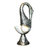 Hanap stork - ancient shell chalice mounted in marabout bird silverware 19th century.