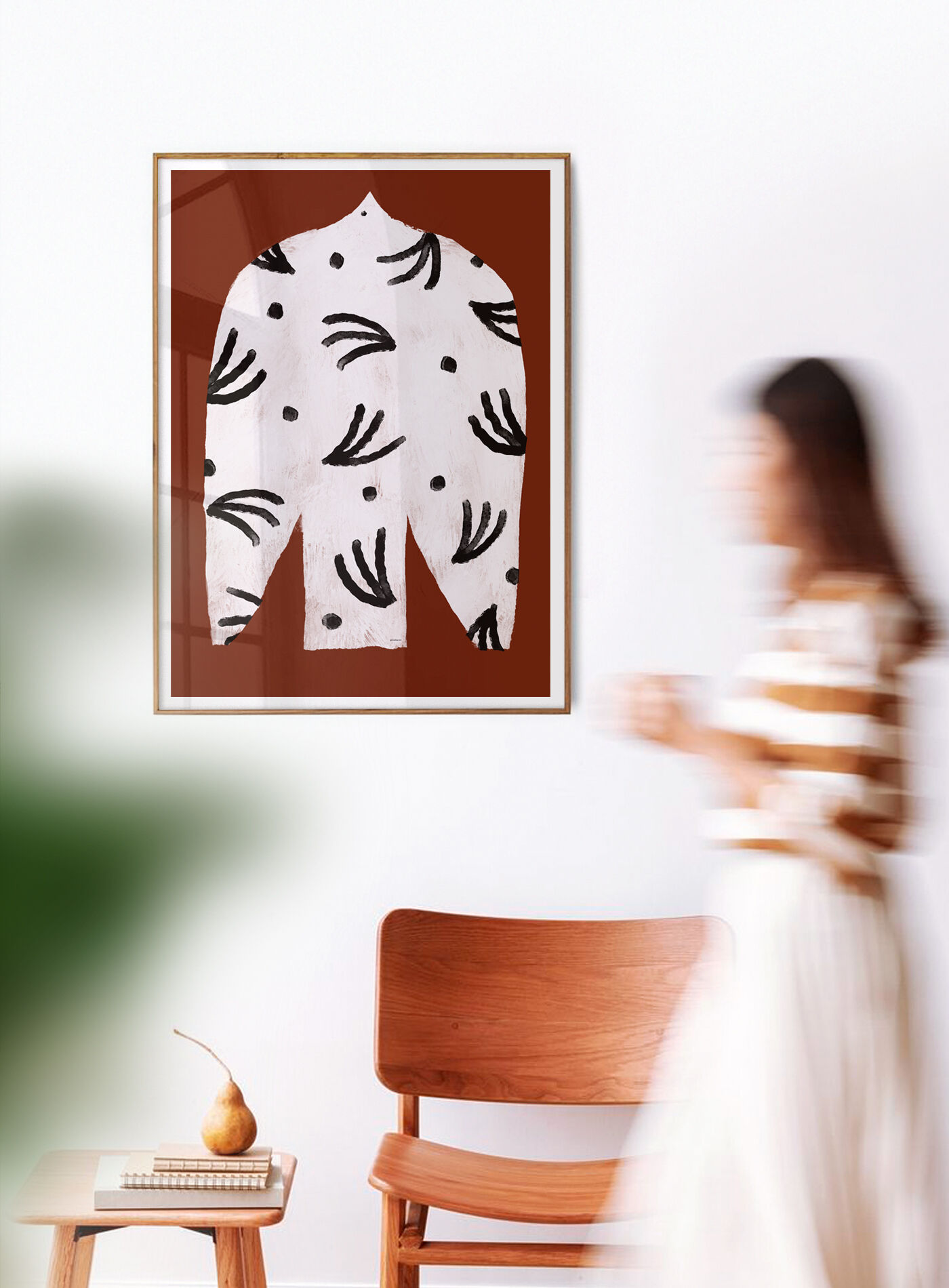 Wall poster with white bird 30cmx40cm