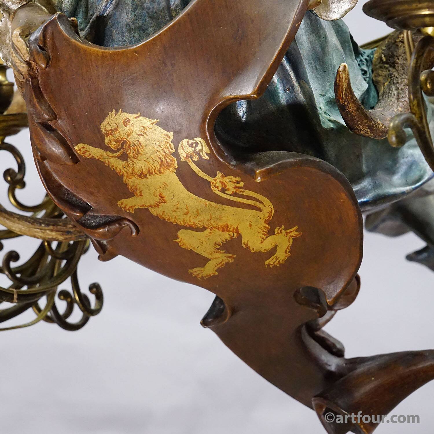 Antique lusterweibchen of a patrician lady as a mermaid ca. 1880