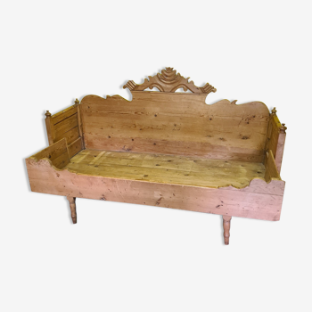Antique Swedish Pine Kitchen Bench. Second half 19th century,