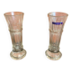 Pair of antique luminarc vases in moulded glass made in france vintage #d
