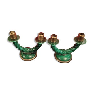 CANDLESTICK PAIR Twisted