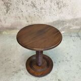 Turned wooden pedestal table