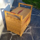 Bench chest rattan with drawer