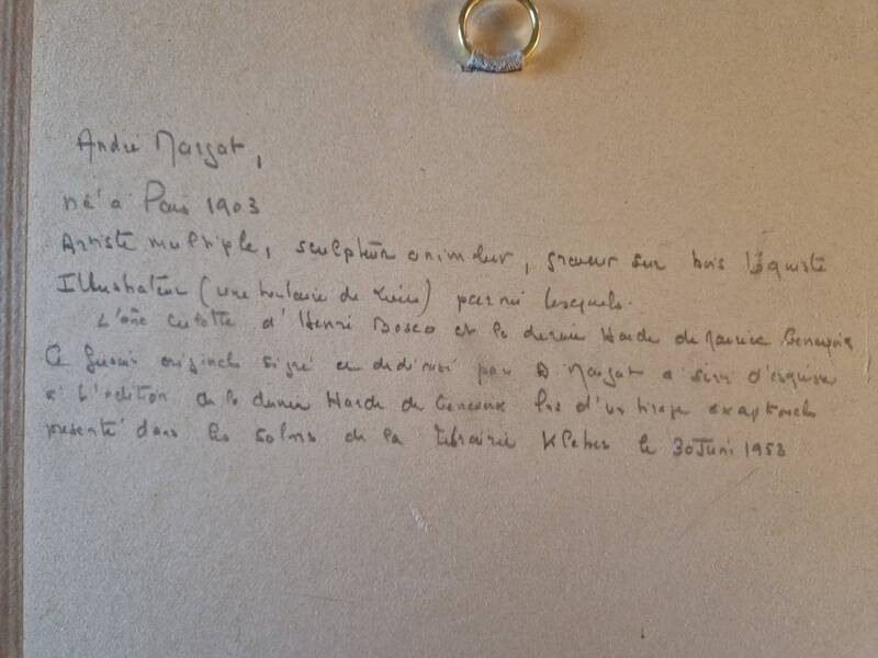 André Margat (1903-1999) - Dry pastel on paper - Rider or huntsman on horseback - Signed and dedicated