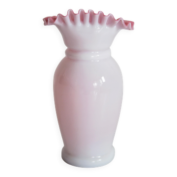 Vintage artistic pink glass vase, Tarnowiec, Sulczan, Europe, 1970s