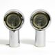 Pair of large Mid Century Space Age chrome table lamps - Made in Italy