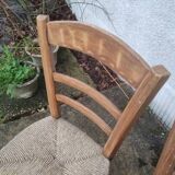 Pair of straw chairs