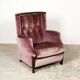 Italian Purple Velours Lounge Chair designed for Giorgetti, 1970s