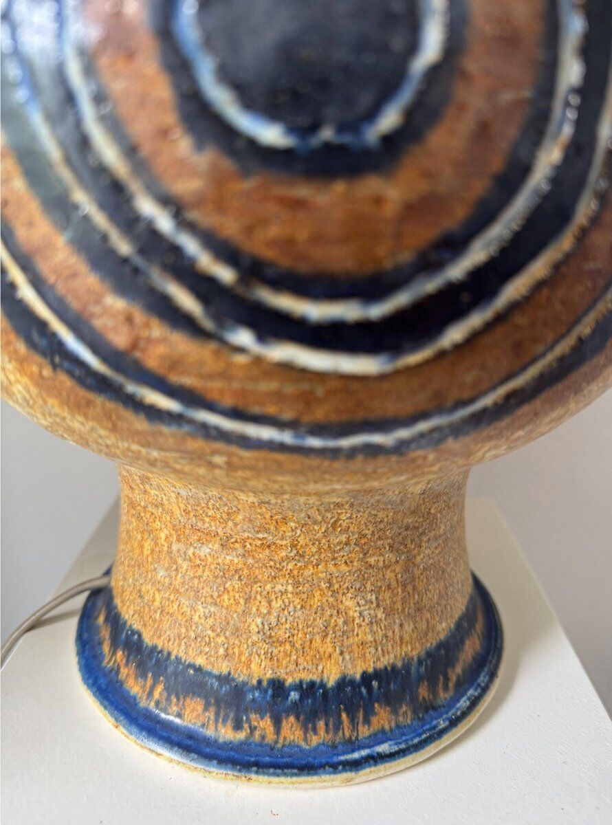 Ceramic table lamp by Jette Hellerøe for Axella, Denmark, 1960s
