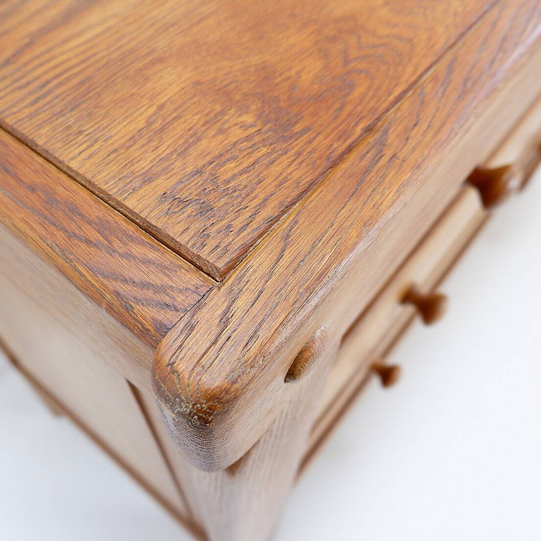 Solid wood chest of drawers in Pierre Chapo style - 1960s