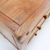 Solid wood chest of drawers in Pierre Chapo style - 1960s