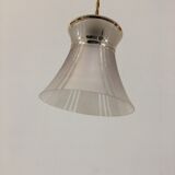 Art Deco hanging lamp in frosted glass