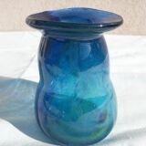 Glass blue vase