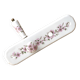 Door handle and porcelain cover from Paris, floral rose decoration, 1960s.