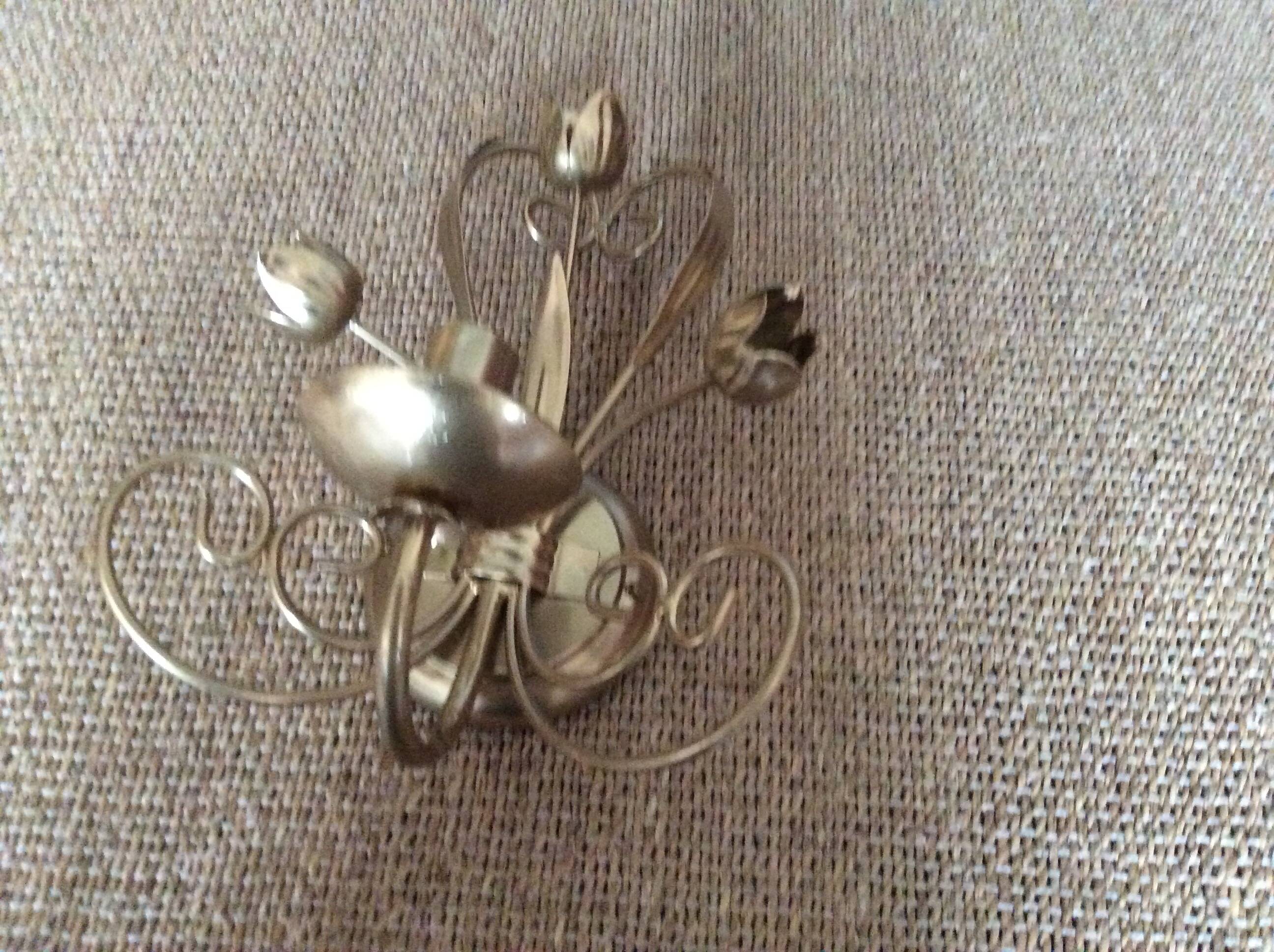 Gold metal wall light