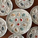 Set of 6 Vintage Ceramic Oyster Plates MBFA PORNIC Made in