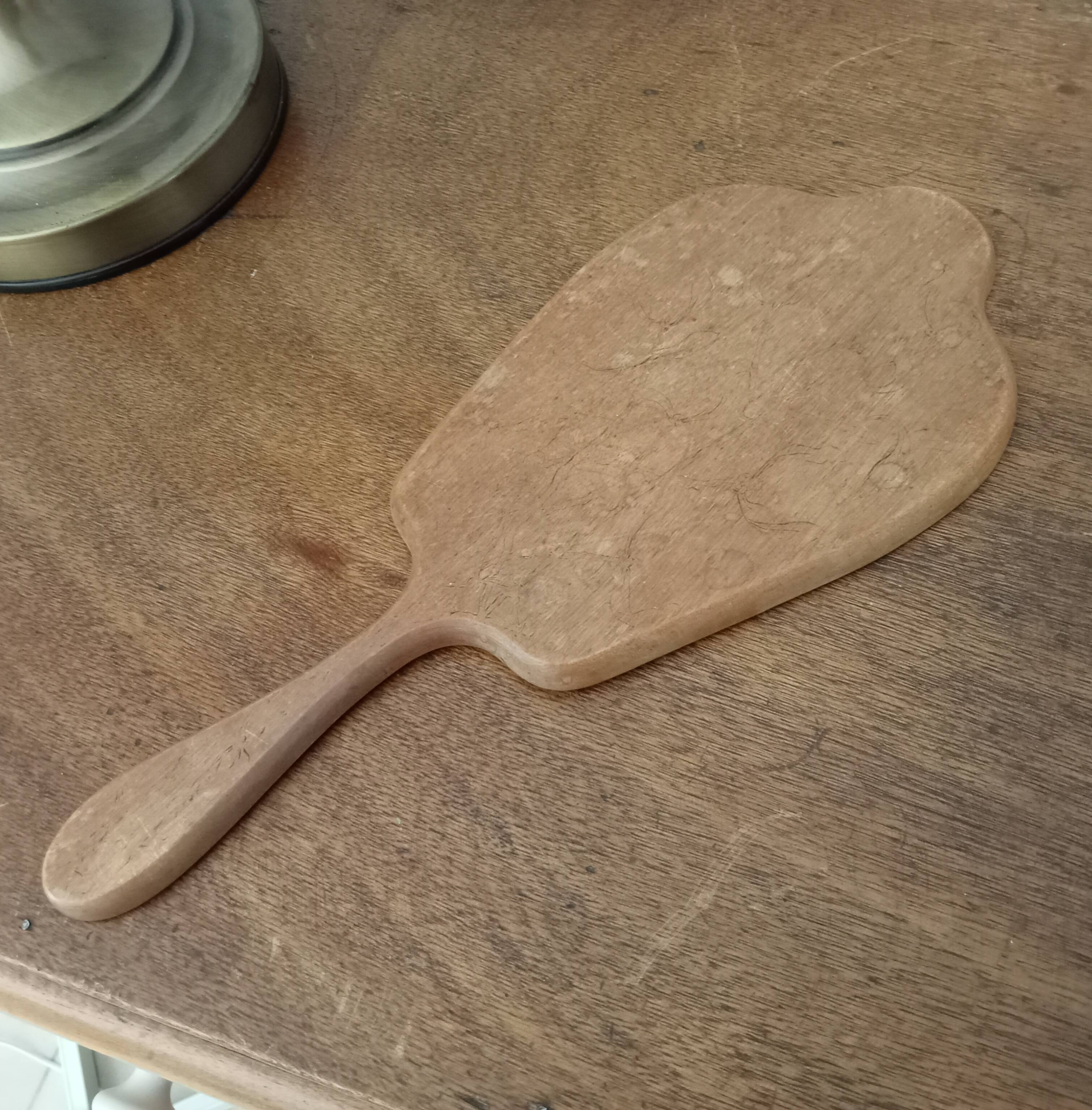 Antique beveled hand mirror