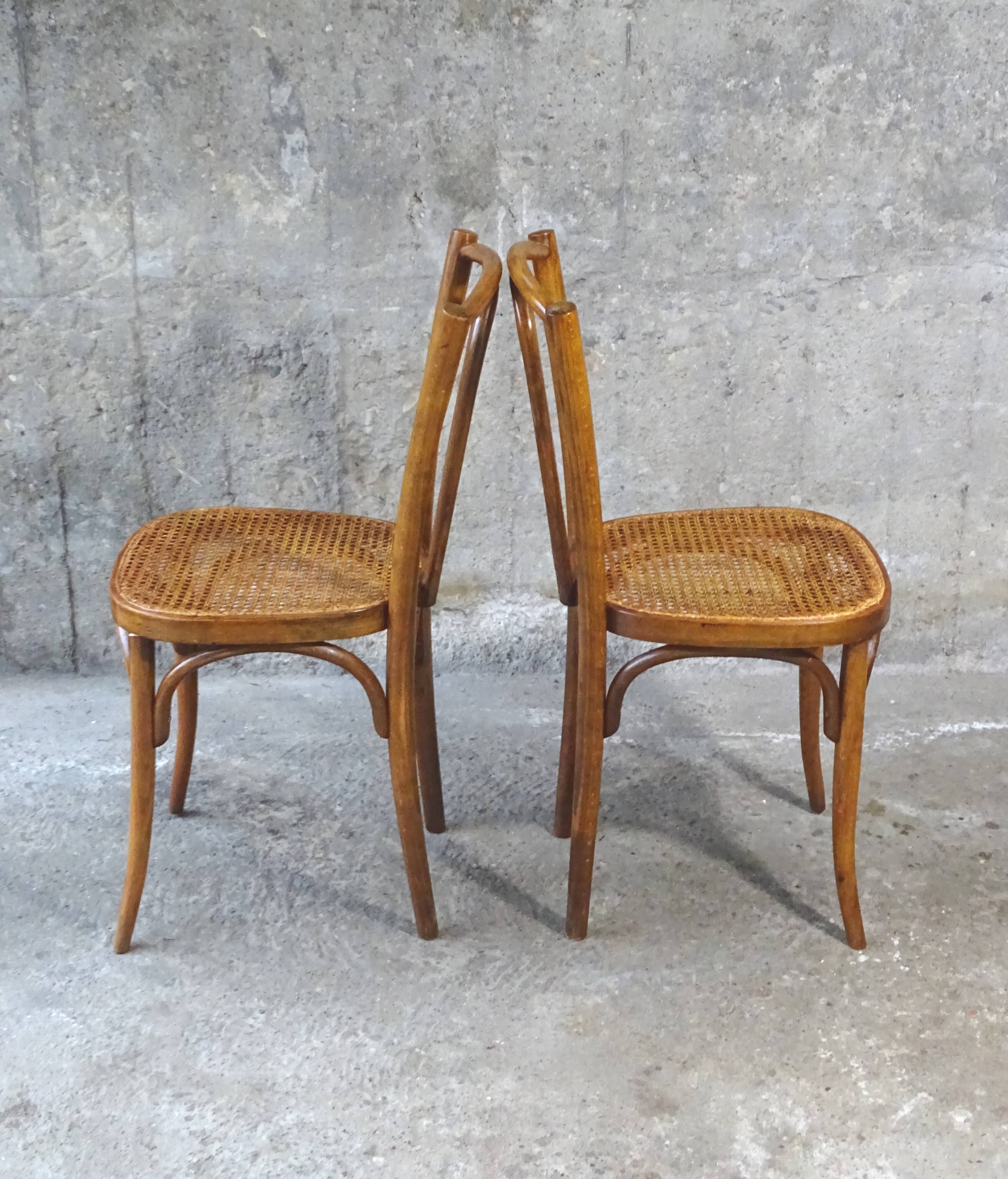 2 Bistrot Chairs No.56 Cyears Thonet Style ,1925