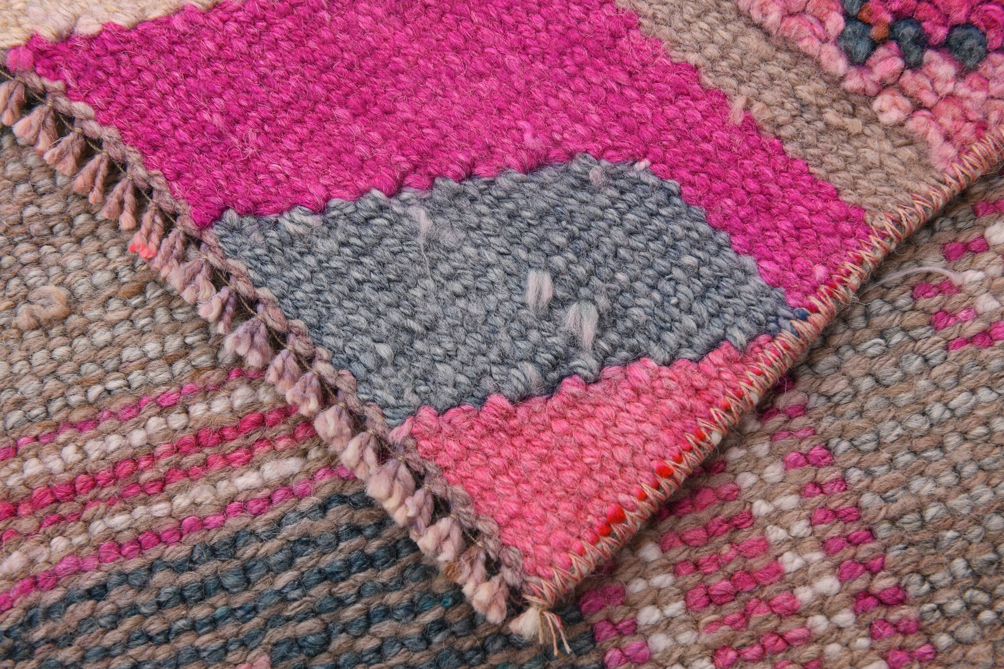 Pink Salmon Oriental Oushak Runner Rug, 96x318Cm