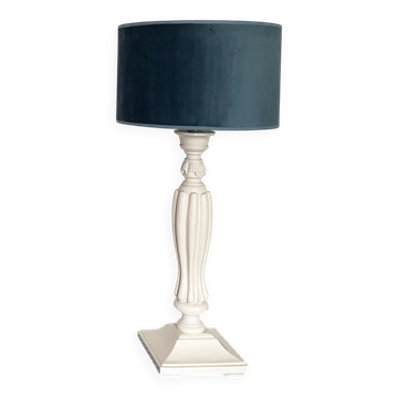 Lampe en bois sculpté Blanc d’Ivoire