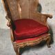 Paire de fauteuils en bois et rotin, style Louis XV