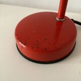 Red metal lamp