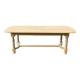 Raw wood farmhouse table