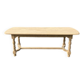 Raw wood farmhouse table