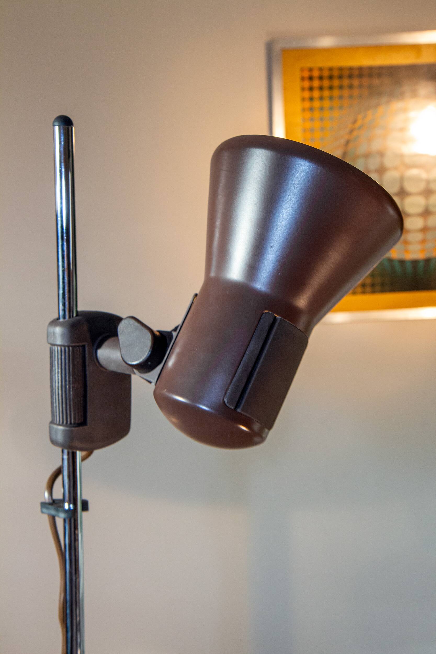 Minimalist floor lamp, adjustable spotlight, Germany 1970-80