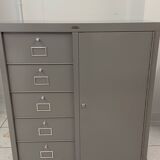 BAUCHE industrial furniture with 5 drawers and a door – vintage metal from the 1950s