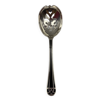 Christofle black talisman - ice cube spoon Chinese lacquer silver metal tbe