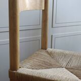 Série de 4 chaises scandinaves assise corde années 60