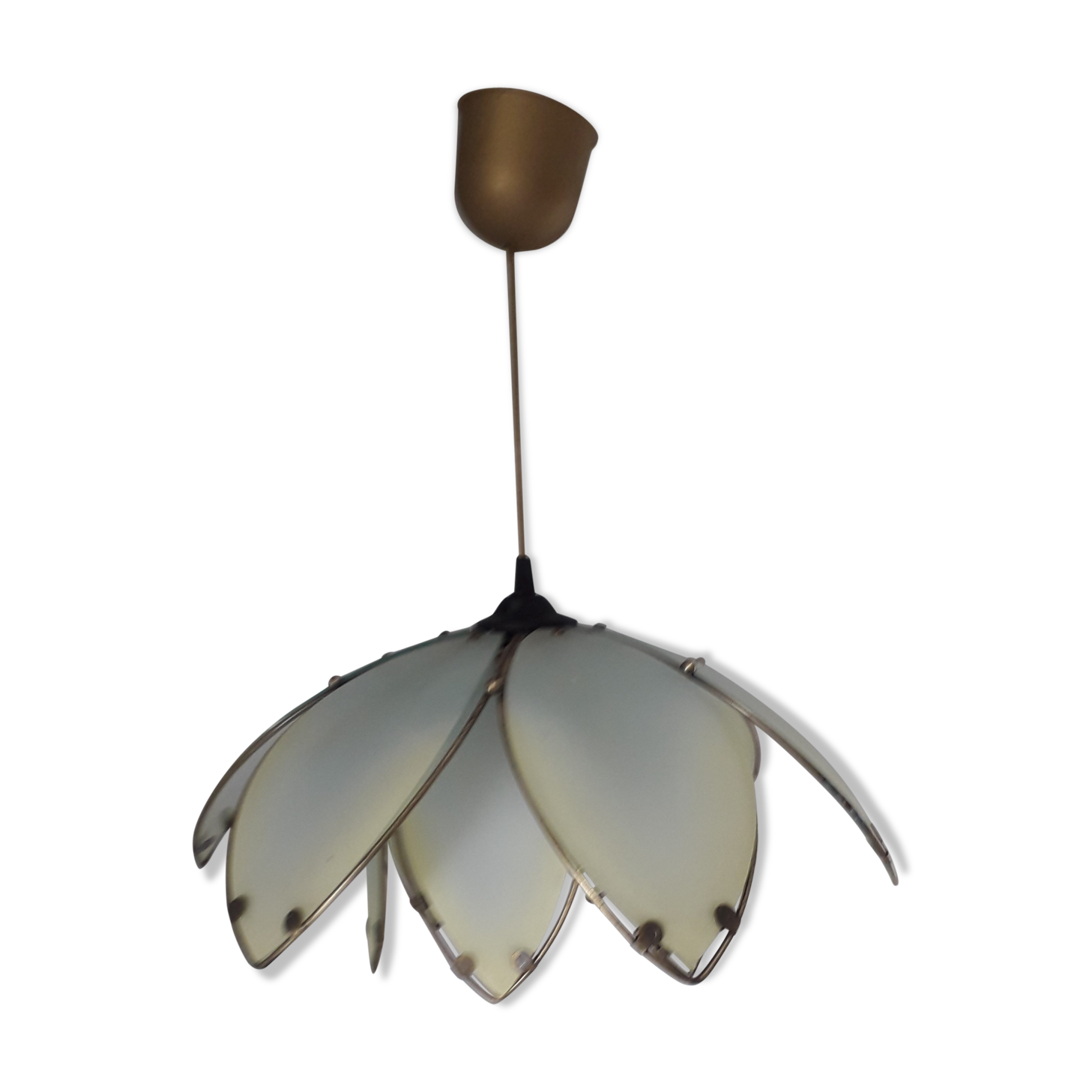 Green Lotus shape glass hanging