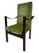 Vintage armchair solid wenge design 60s leather armrests design