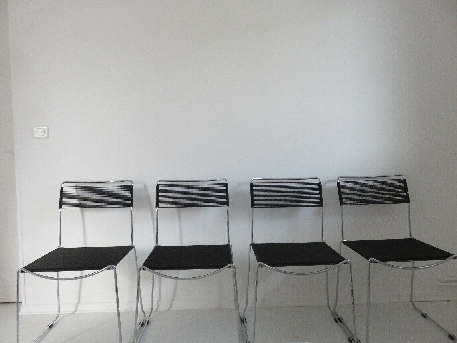 Series of 4 "spaghetti" chairs by Giandomenico Belotti for fly line 1980