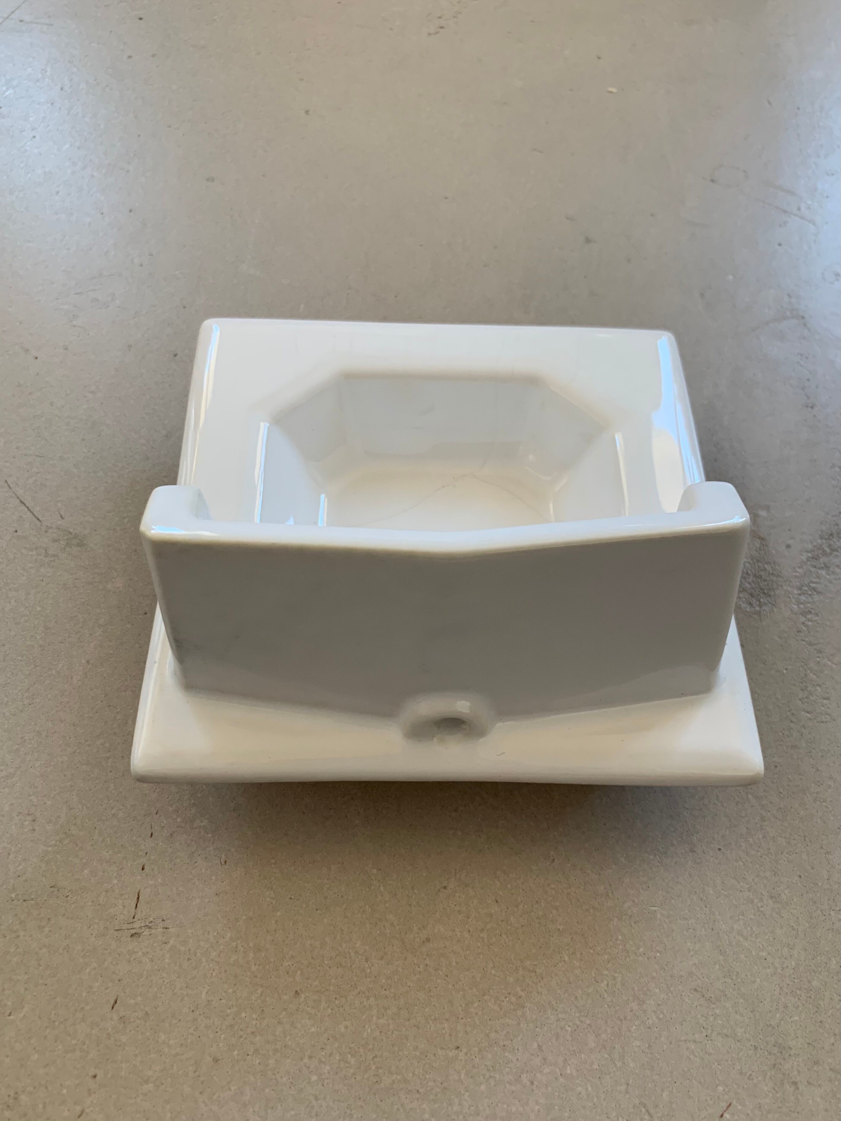 Antique ceramic wall soap holder