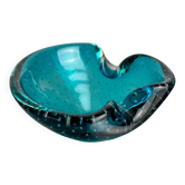 Blue Bubbles ashtray by Seguso, Murano glass, Italy, 1970s