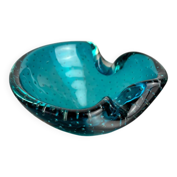 Blue Bubbles ashtray by Seguso, Murano glass, Italy, 1970s