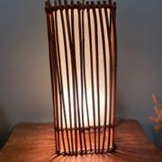 Lampe vintage en osier