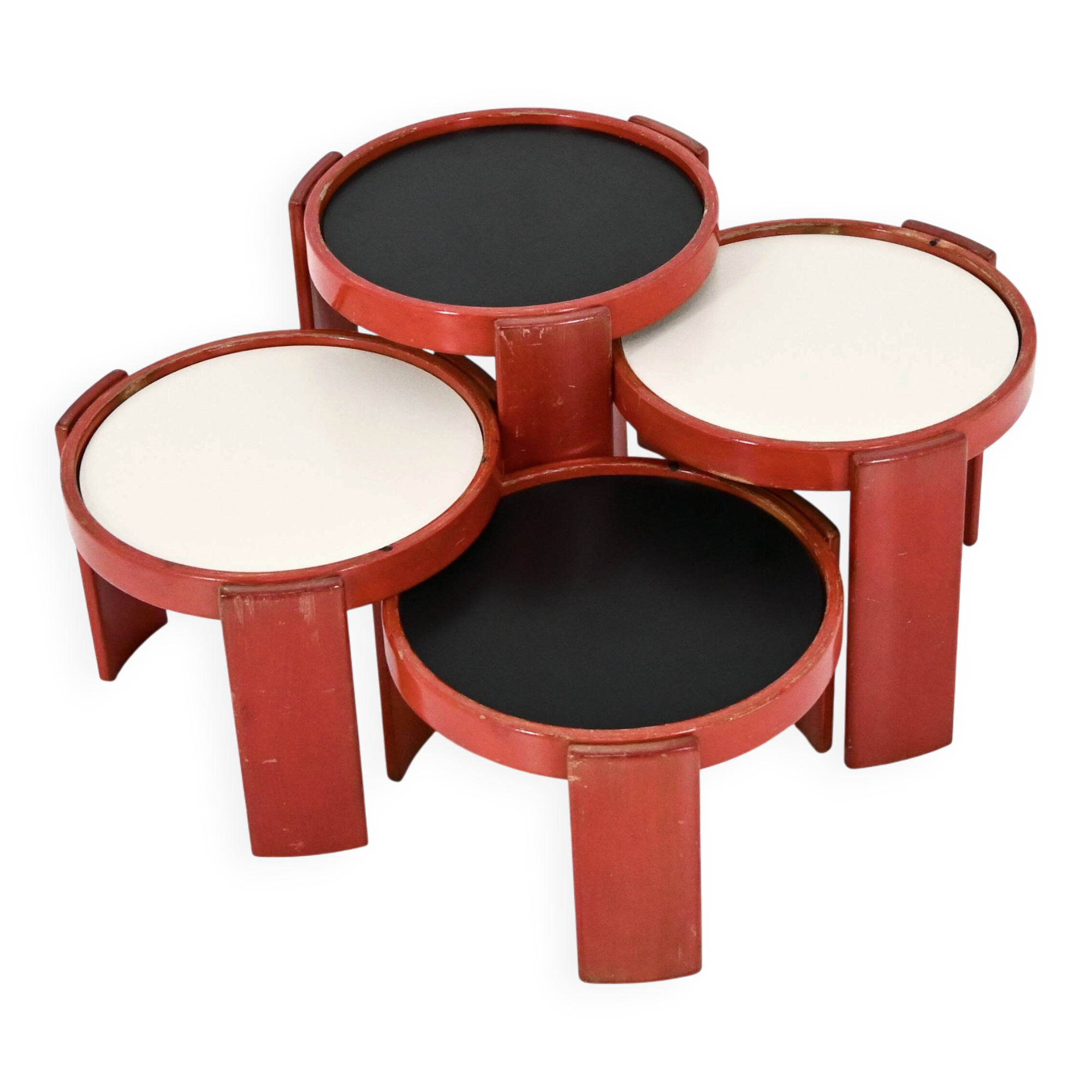 Nest tables model 780 by Gianfranco Frattini for Cassina, 1960s.