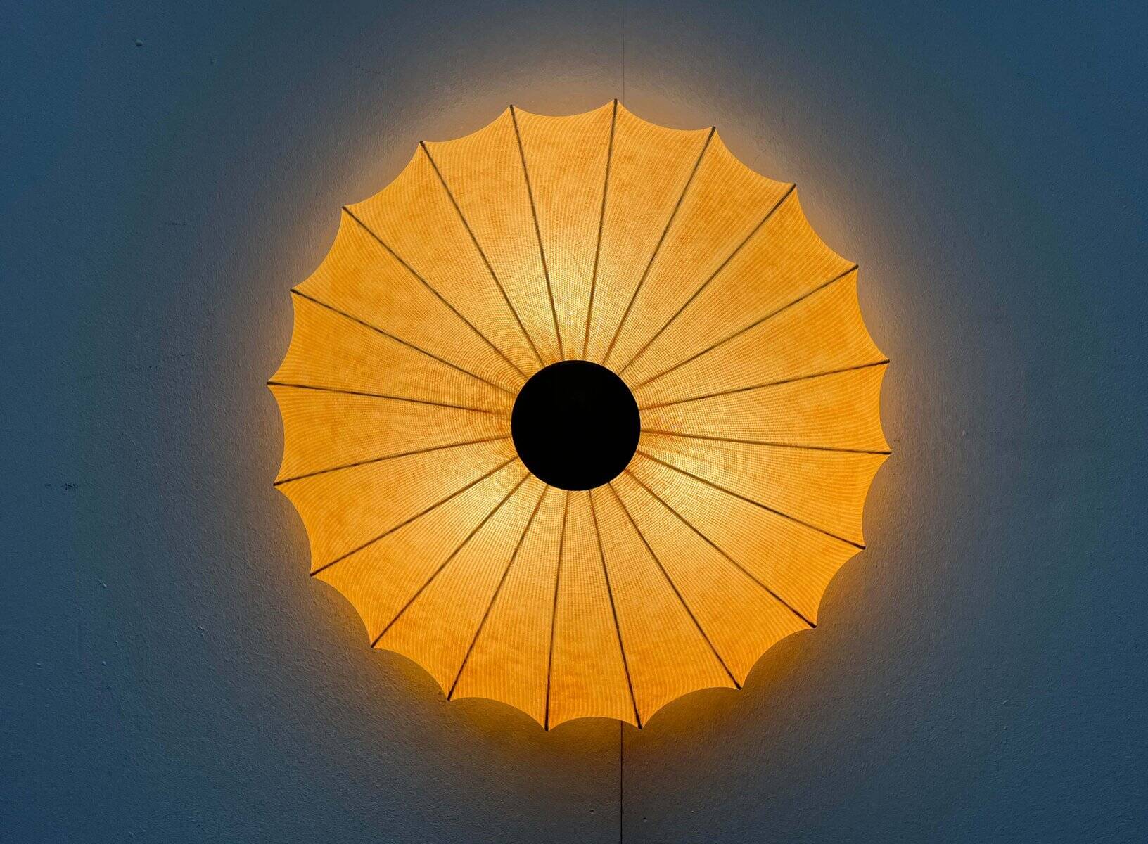 Modern mid-century Cocoon ceiling light by Friedel Wauer for Goldkant Leuchten, 1960s.