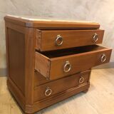 Walnut and marble dresser
