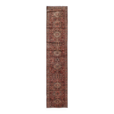 Vintage Turkish hallway rug 84x388 cm