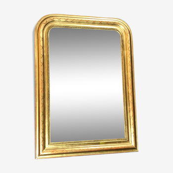 Miroir 94x68 d époque Louis Philippe dorure feuille d or