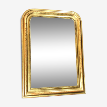 Mirror 94x68 period Louis Philippe gilding gold leaf