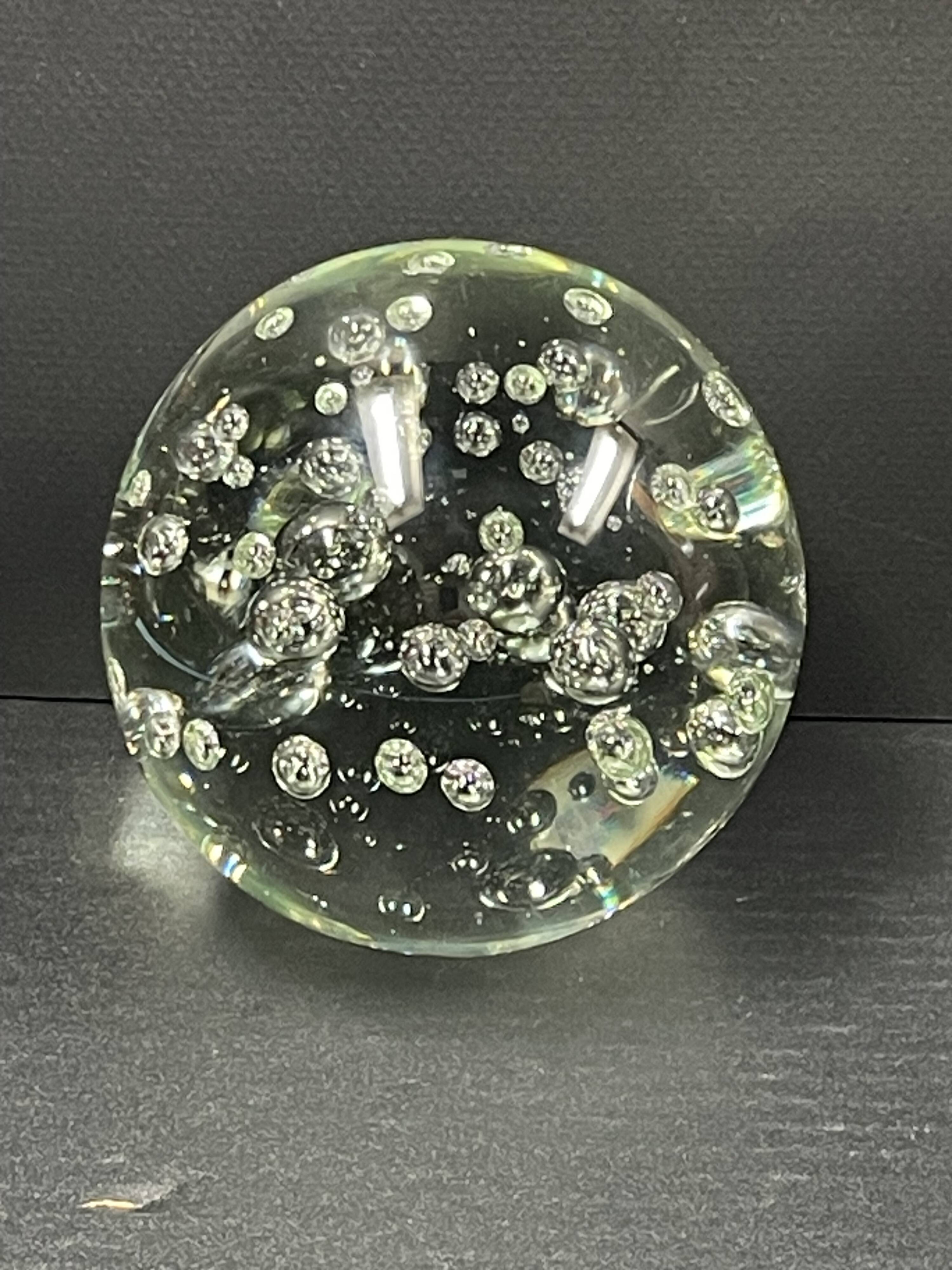 Sulfur ball Bubble glass paperweight diameter 10 height 9 cm