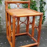 Rattan side table